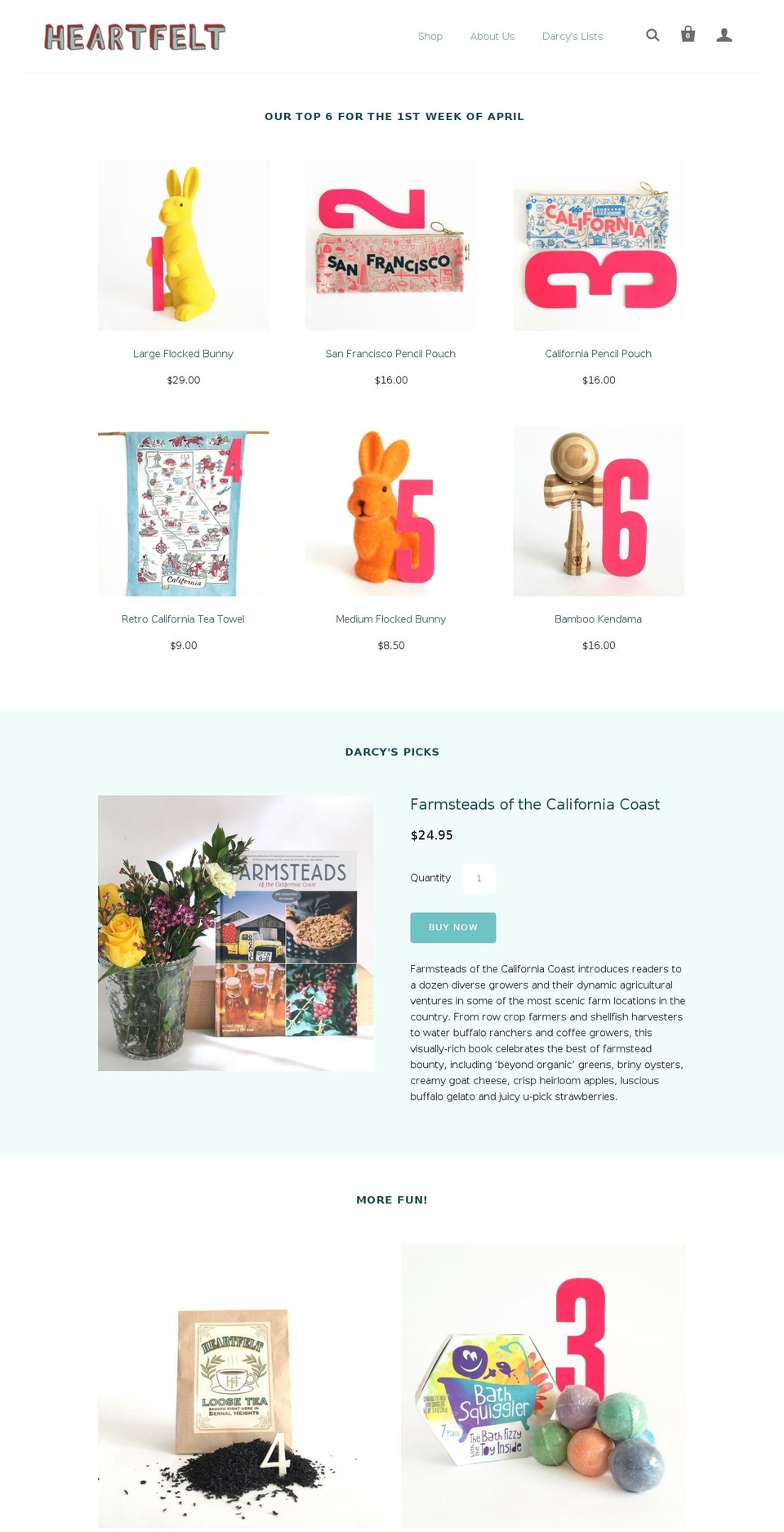 heartfeltsf.com shopify website screenshot