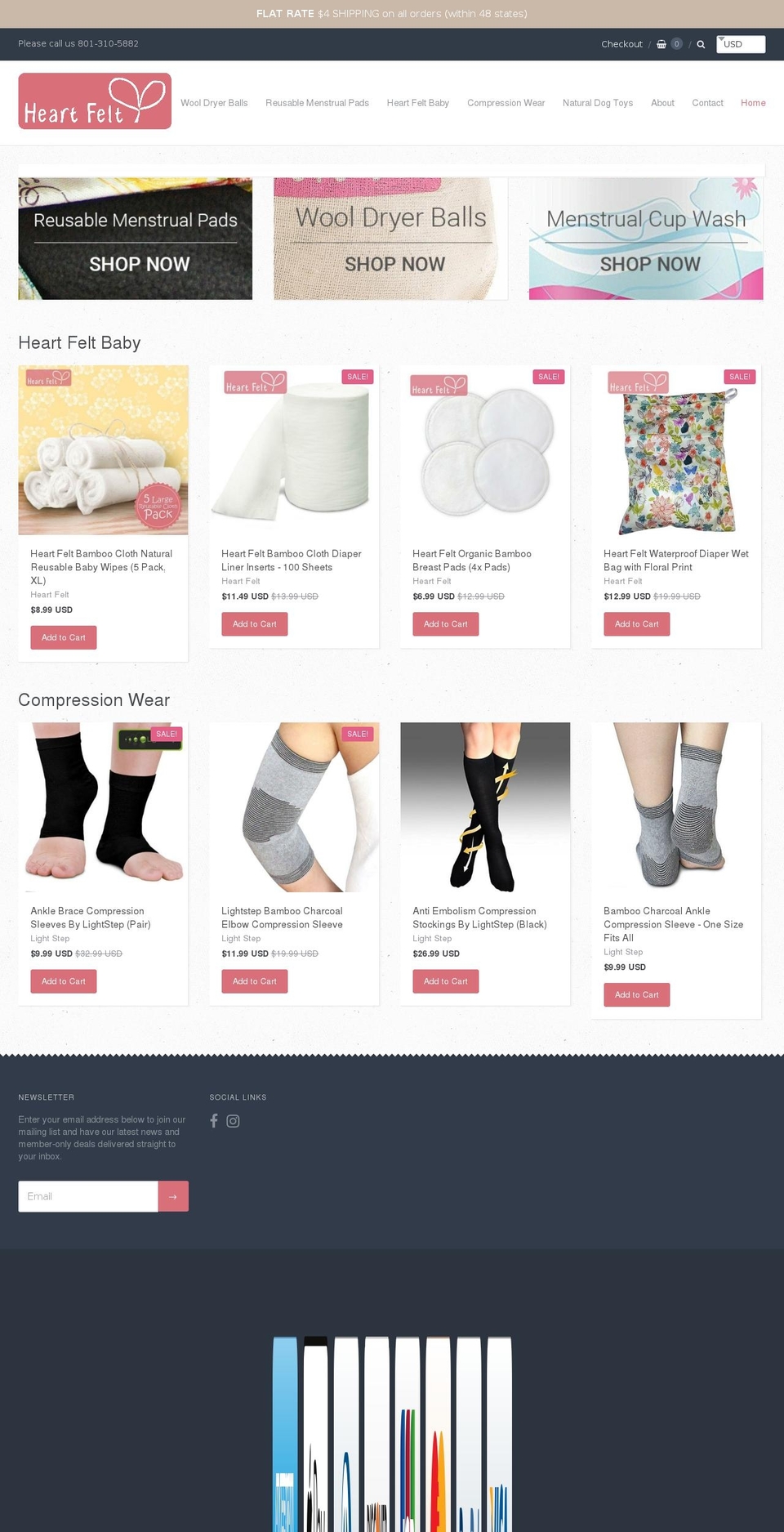 heartfeltusa.com shopify website screenshot