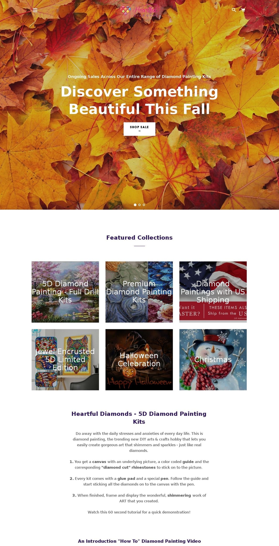 heartfuldiamonds.com shopify website screenshot