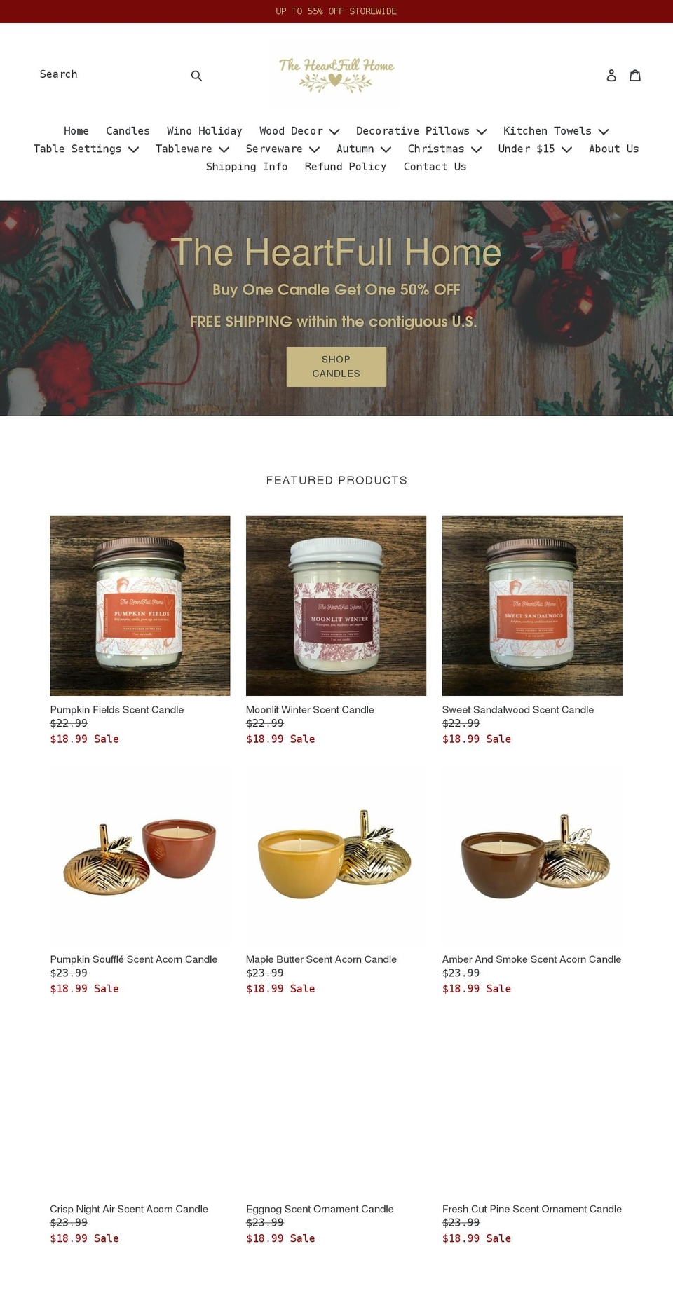 heartfullhomedecor.com shopify website screenshot