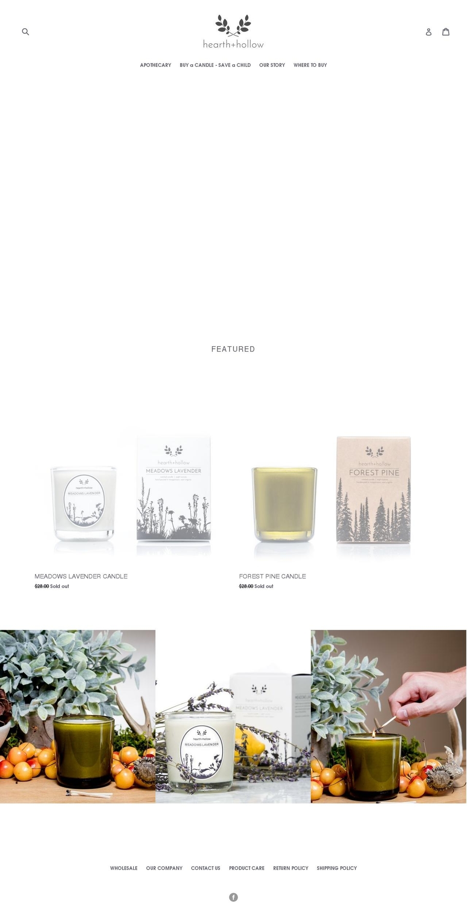 hearthandhollow.com — Shopify storefront screenshot