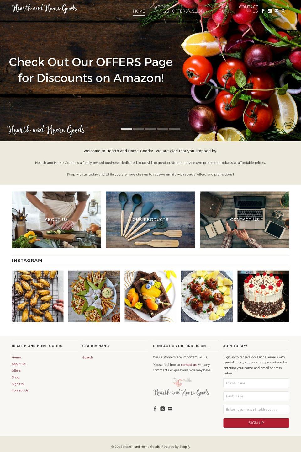 hearthandhomegoods.com — Shopify storefront screenshot