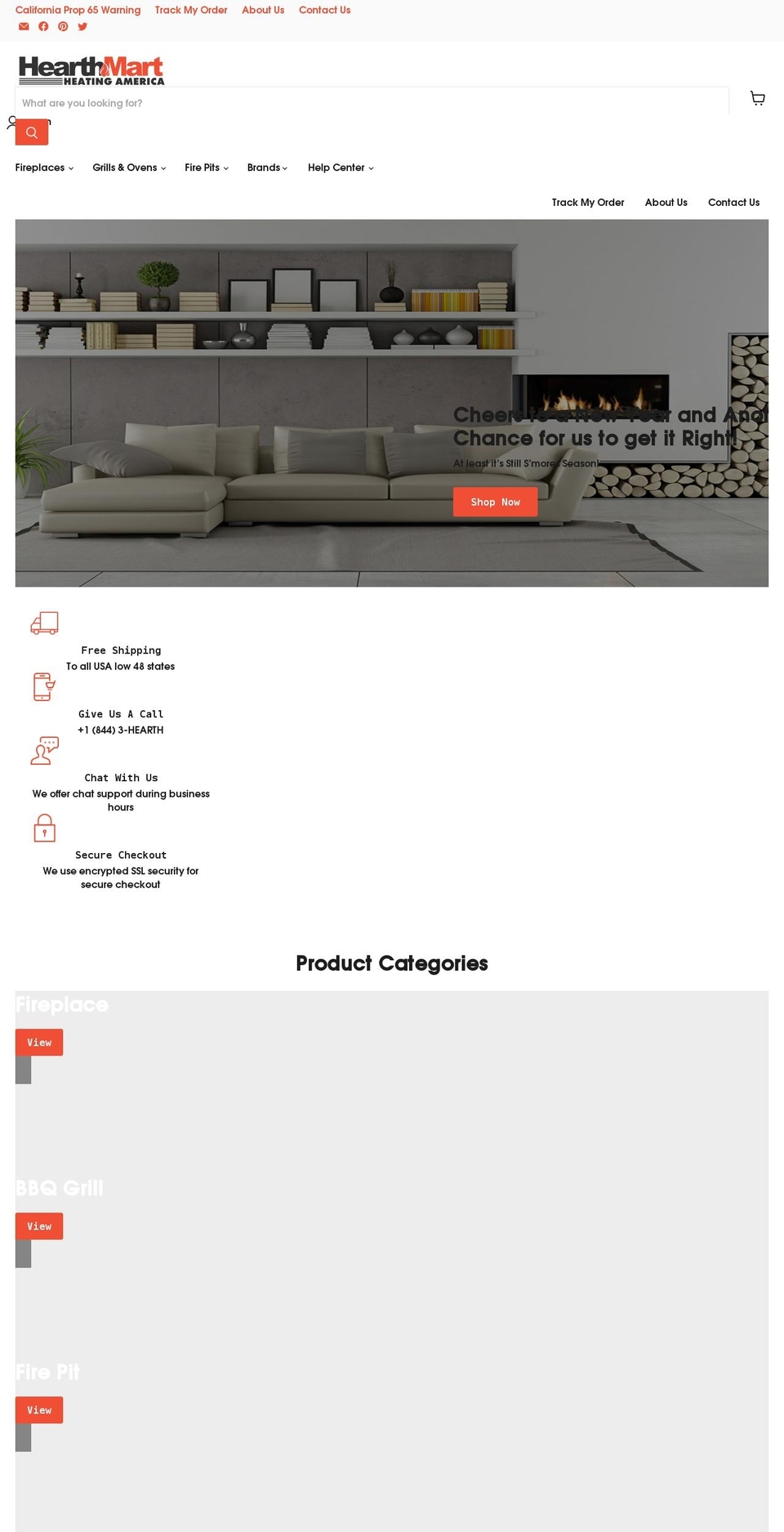 hearthmart.com shopify website screenshot