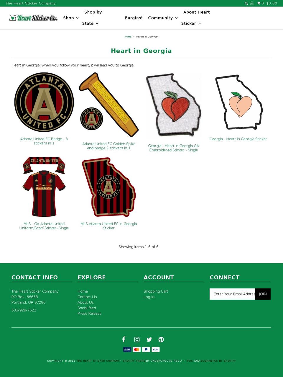heartingeorgia.com — Shopify storefront screenshot