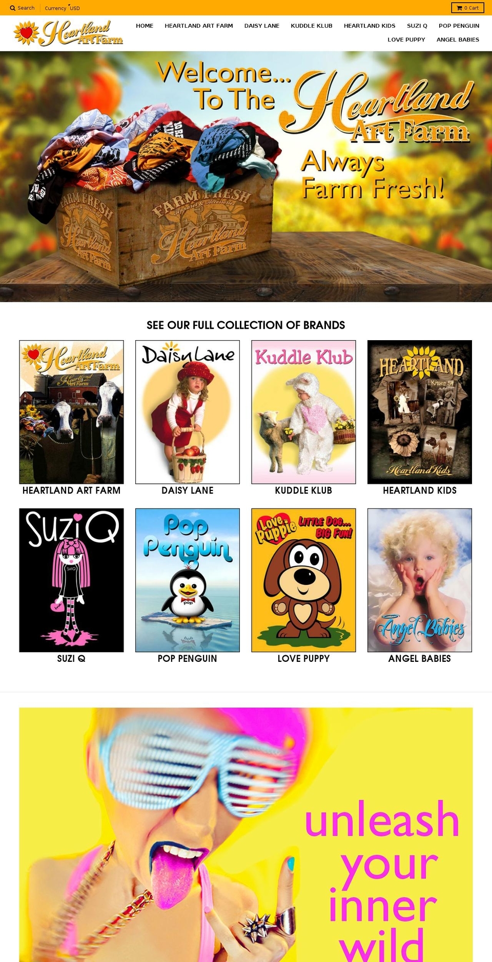 heartlandartfarm.com — Shopify storefront screenshot