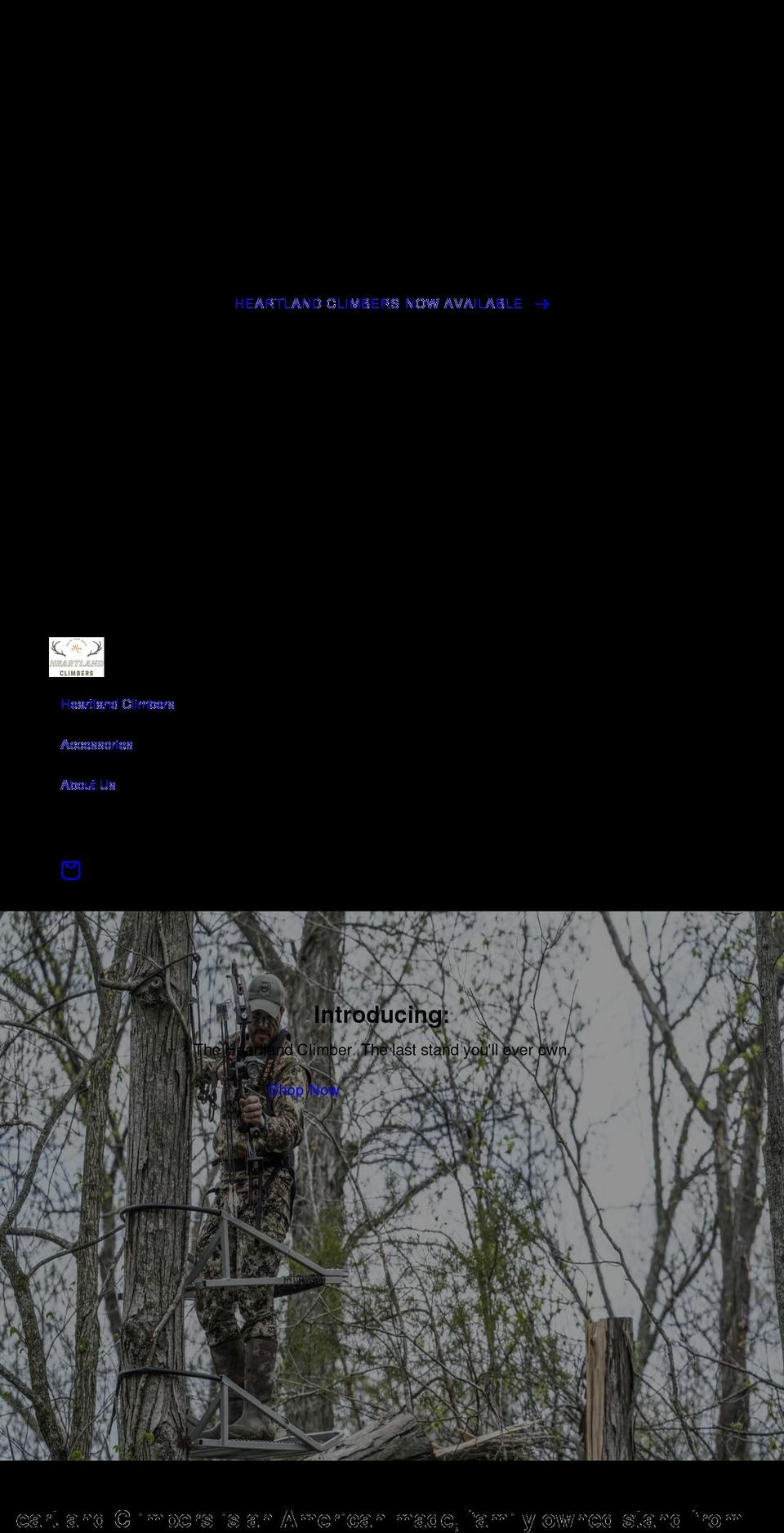 heartlandclimbers.com shopify website screenshot