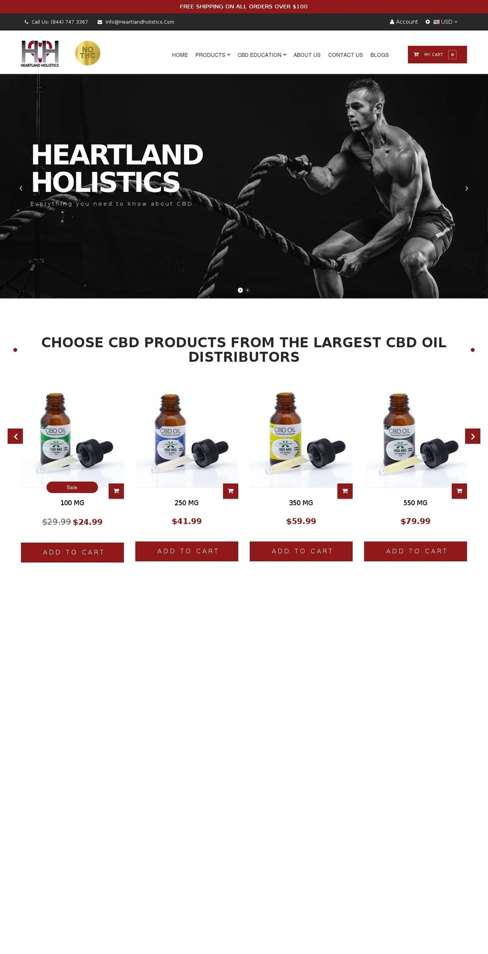 heartlandholistics.com shopify website screenshot
