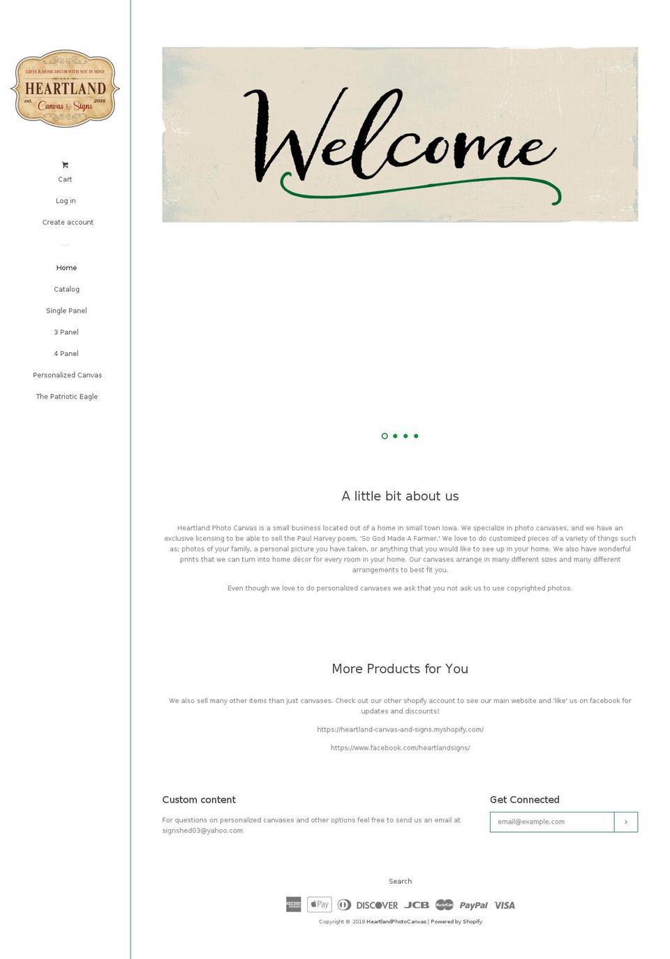 heartlandphotocanvas.com — Shopify storefront screenshot