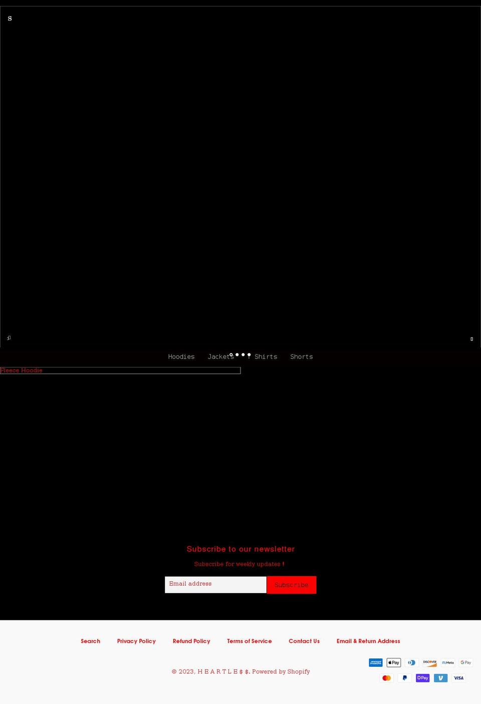 heartlessapparel.net shopify website screenshot