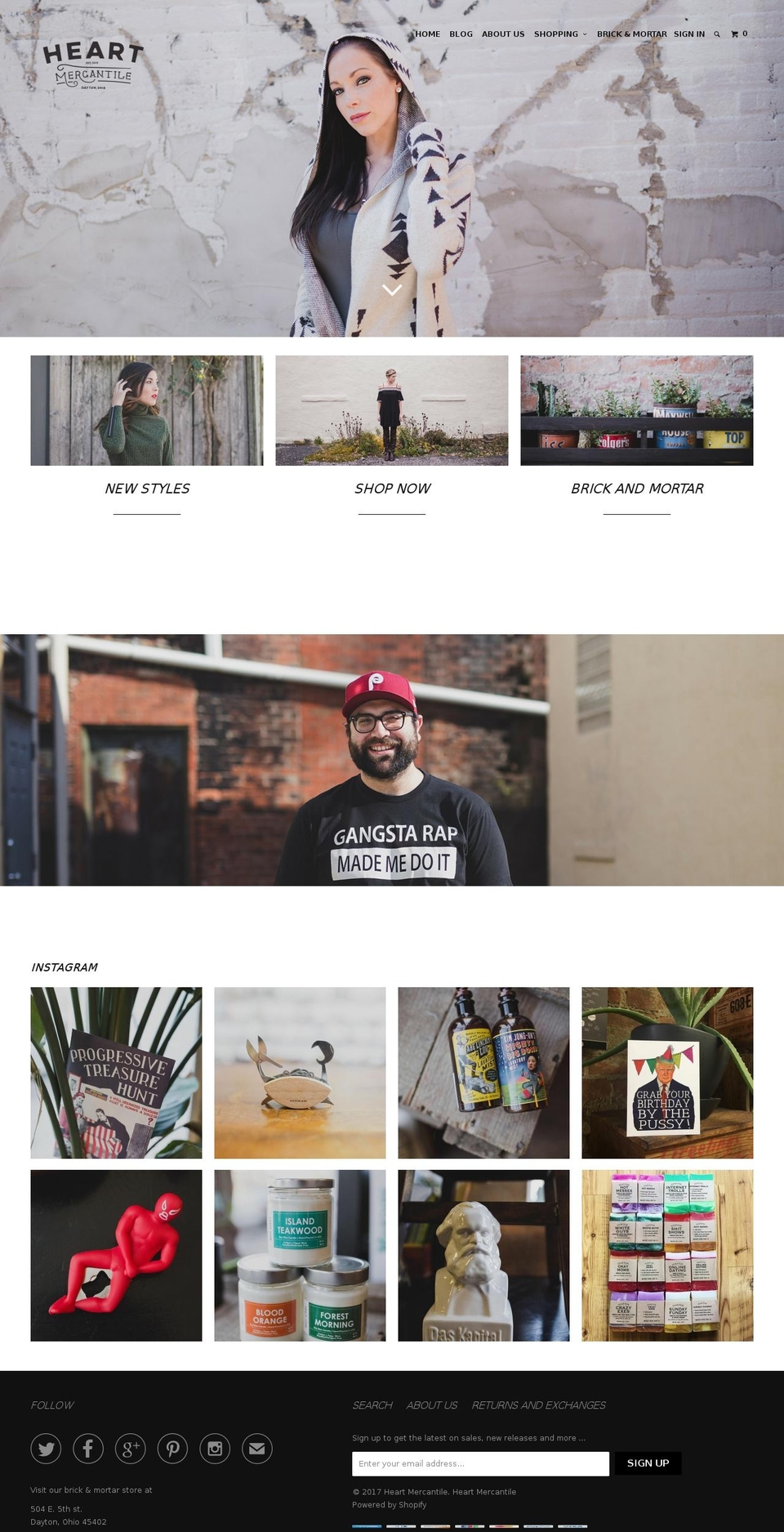 heartmercantile.com shopify website screenshot