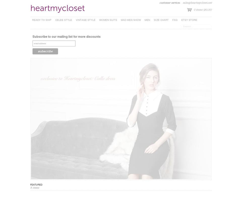 heartmycloset.me shopify website screenshot