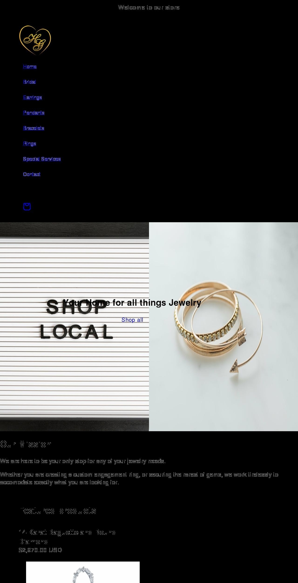 New Site Shopify theme site example heartofgoldusa.com