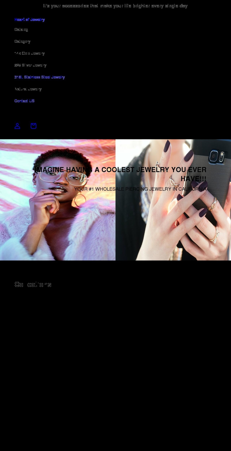 heartofjewelry.com shopify website screenshot