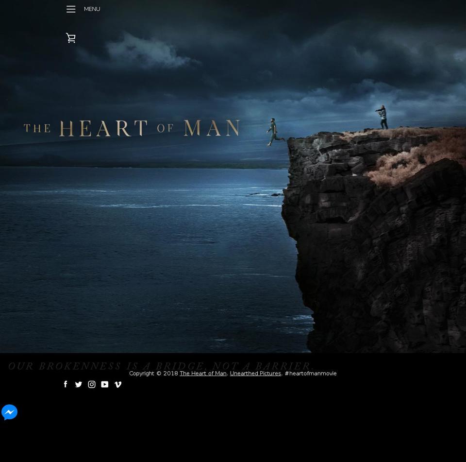 THOM Shopify 2017-HC-10 Jan'18 Shopify theme site example heartofmanmovie.com