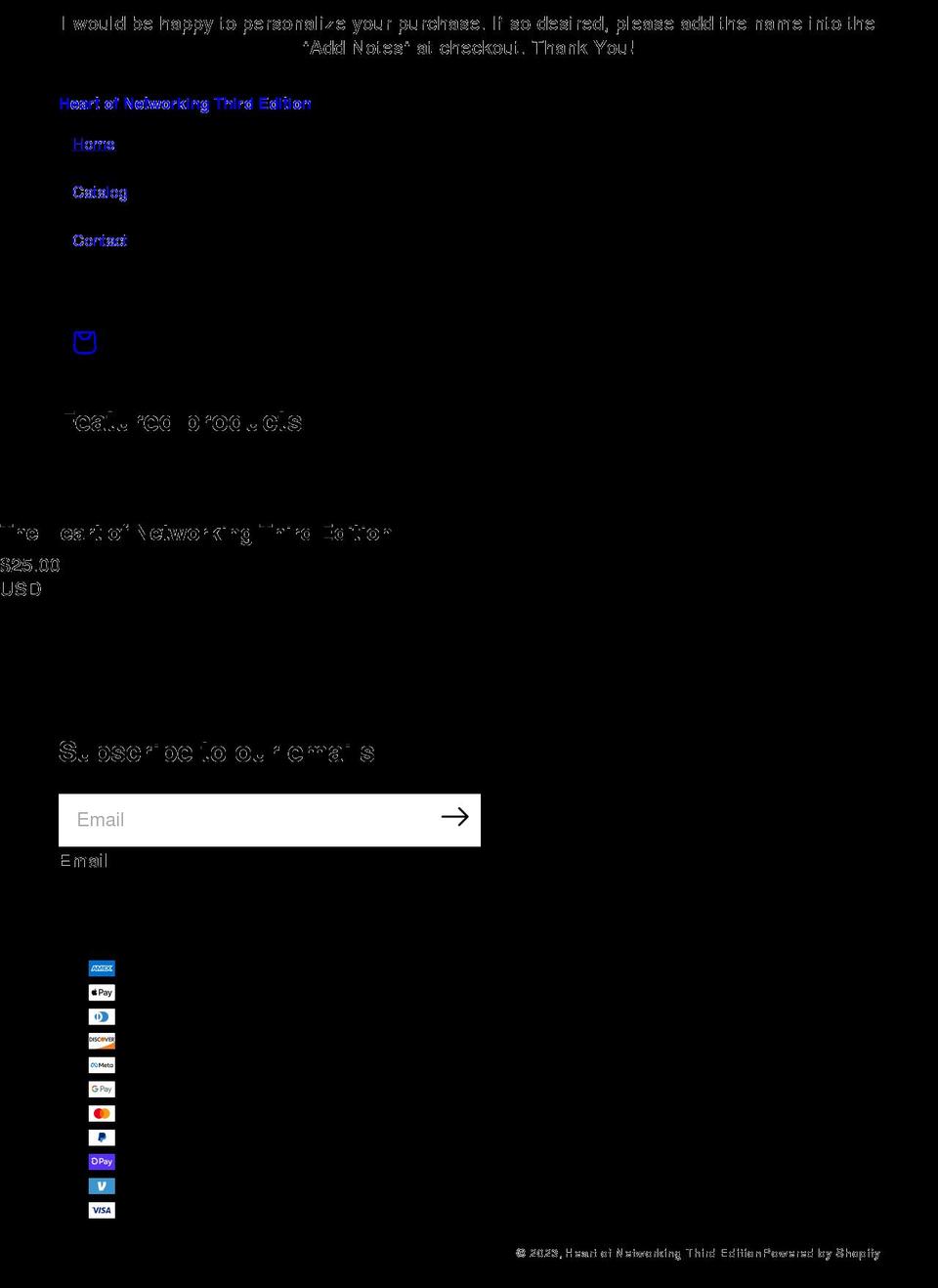 heartofnetworking.net shopify website screenshot