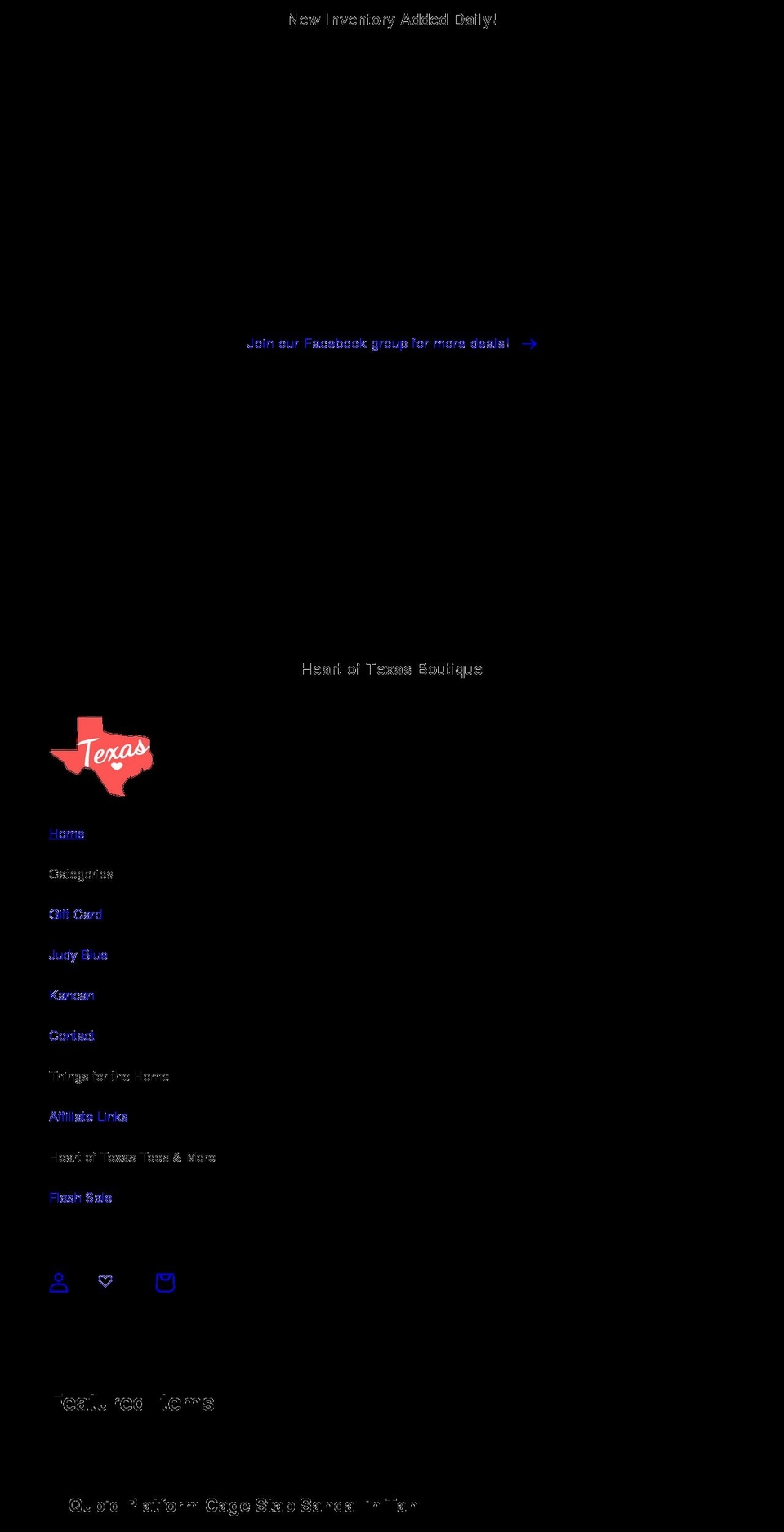 heartoftexasboutique.com shopify website screenshot