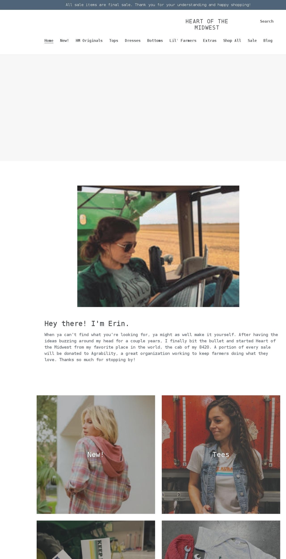 heartofthemidwestshop.com shopify website screenshot