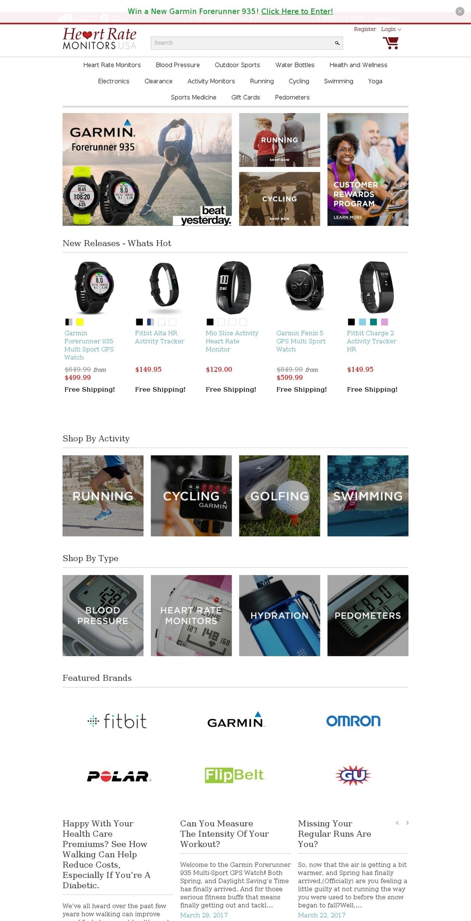 heartratemonitors.com shopify website screenshot