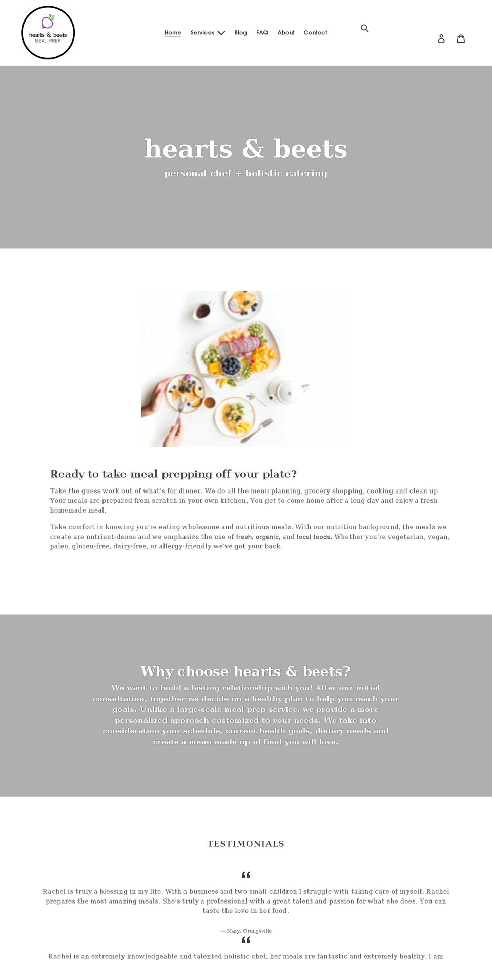 heartsandbeets.com shopify website screenshot