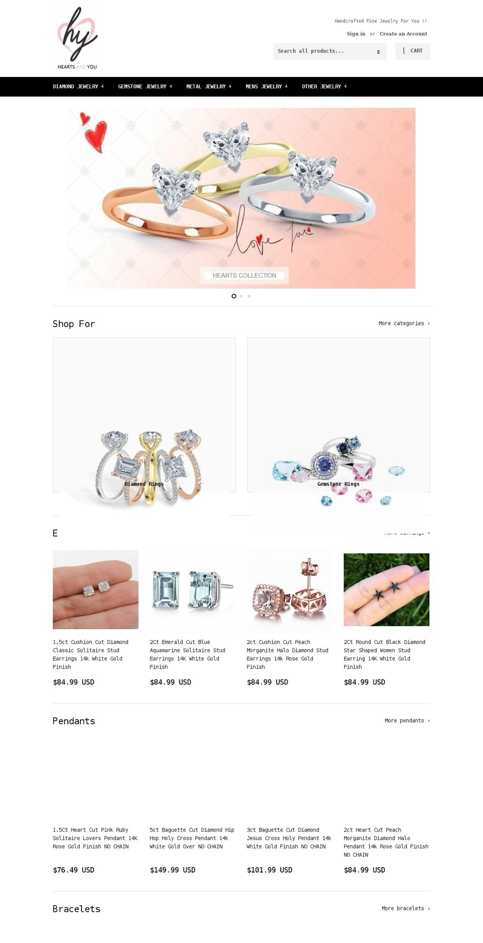 heartsandyou.com shopify website screenshot