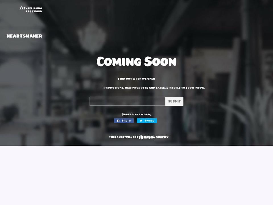 heartshaker.com — Shopify storefront screenshot