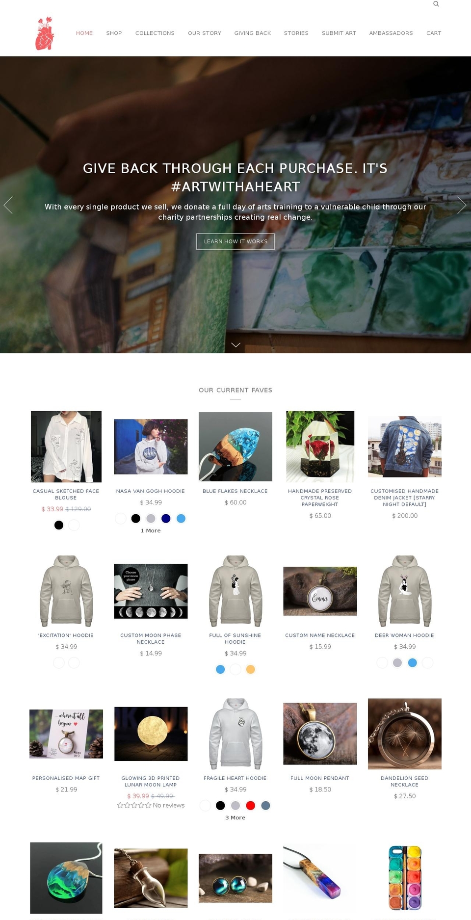 heartsi.com shopify website screenshot