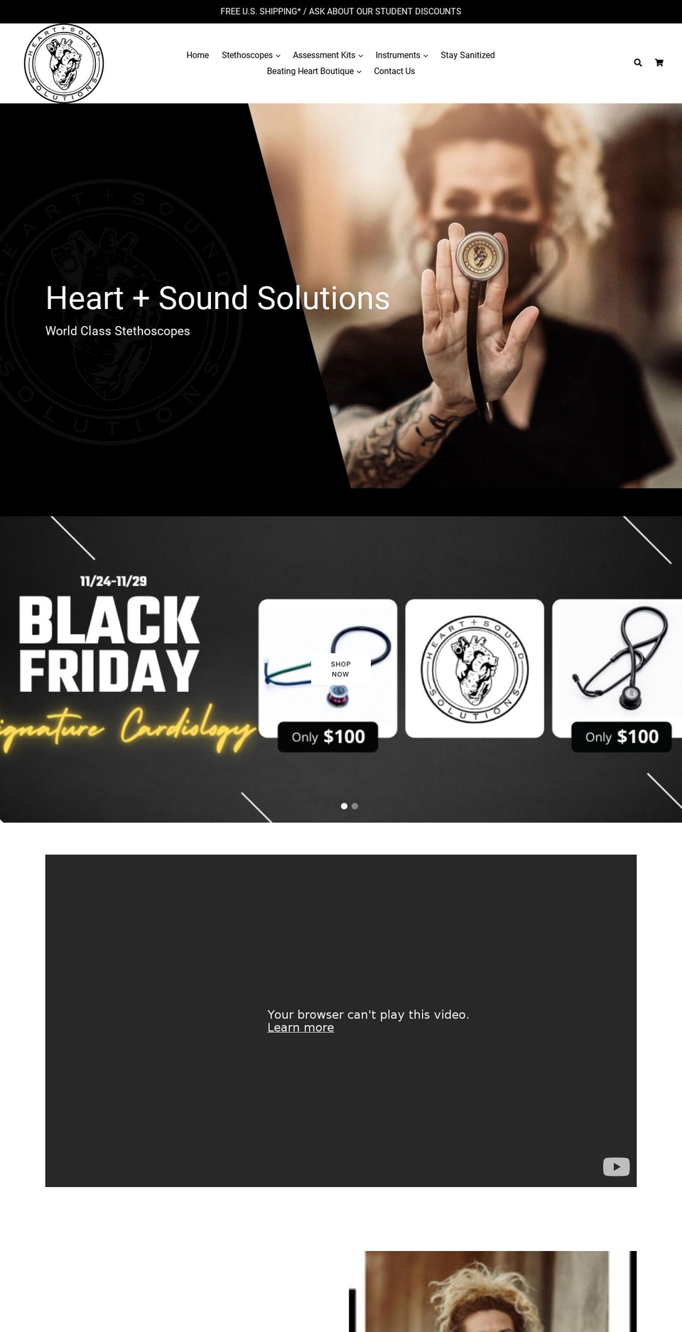heartsoundsolutions.net shopify website screenshot