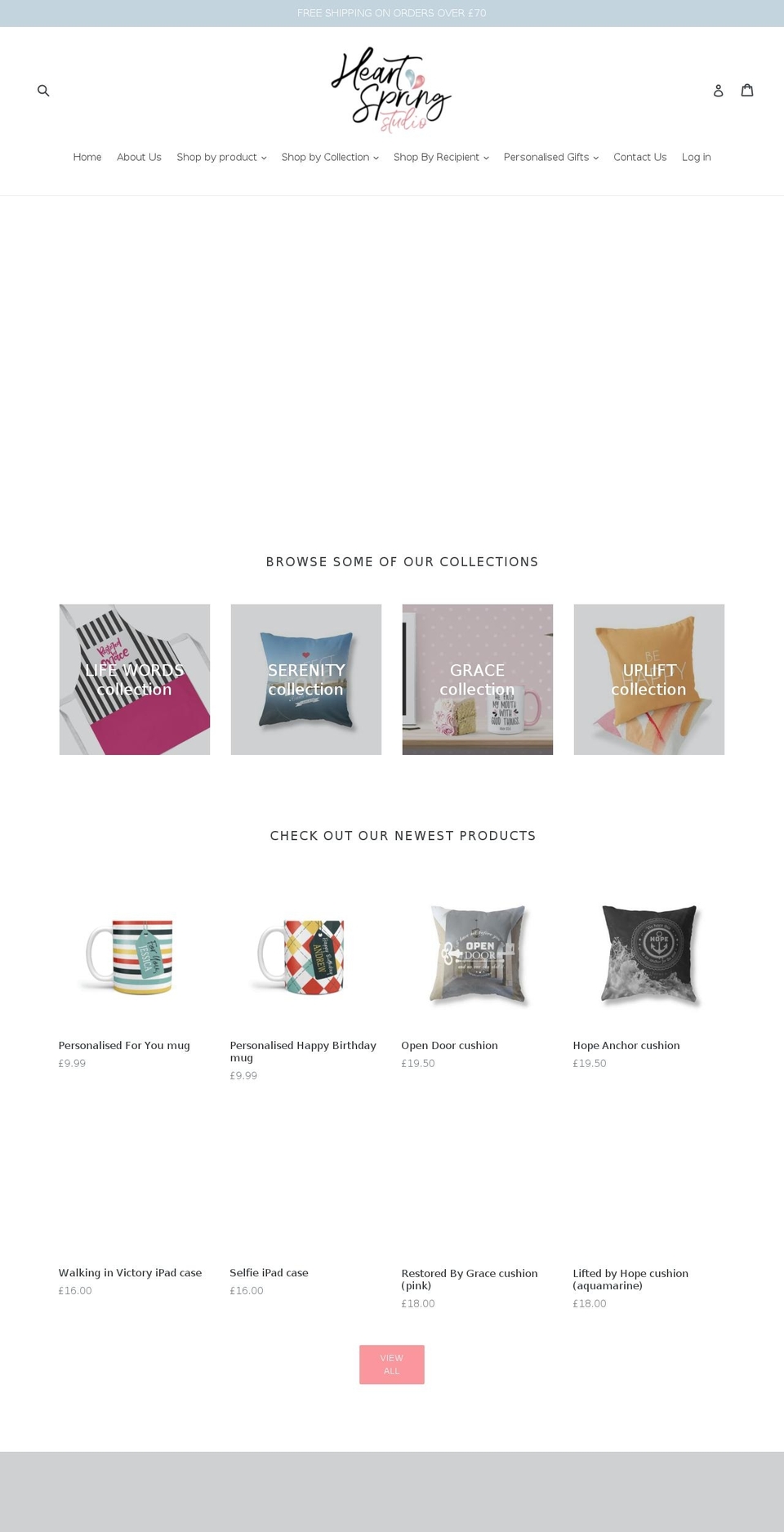 heartspringstudio.com — Shopify storefront screenshot