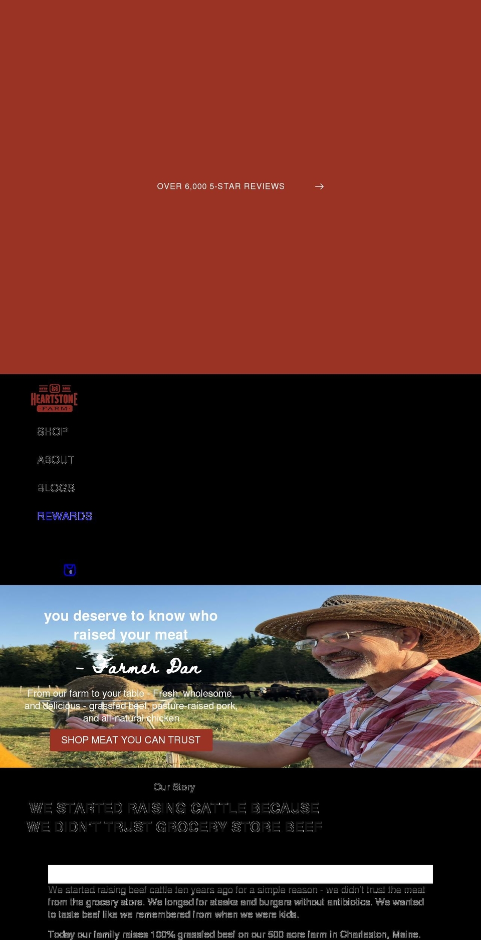 heartstonefarm.me shopify website screenshot