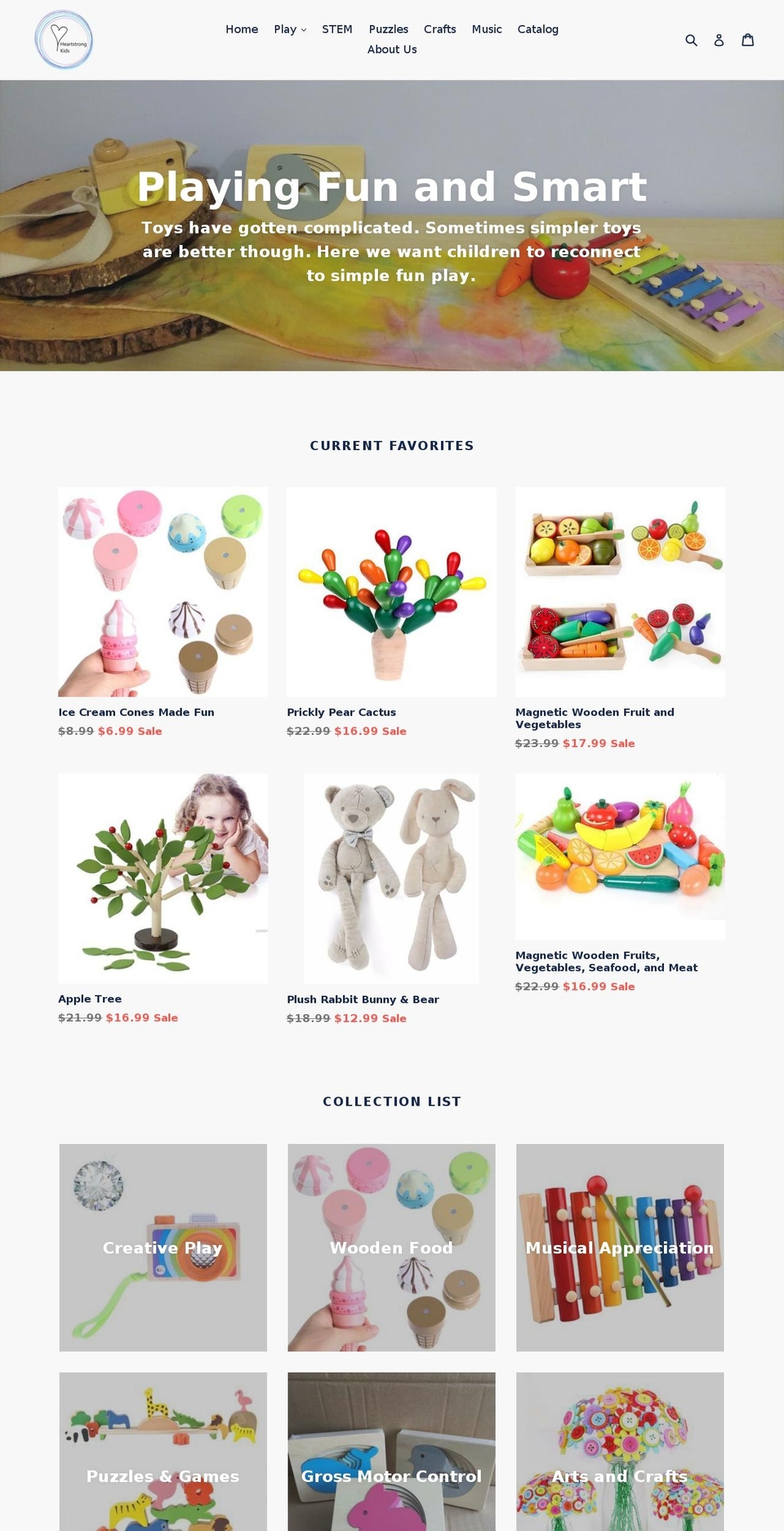heartstrongkids.com — Shopify storefront screenshot