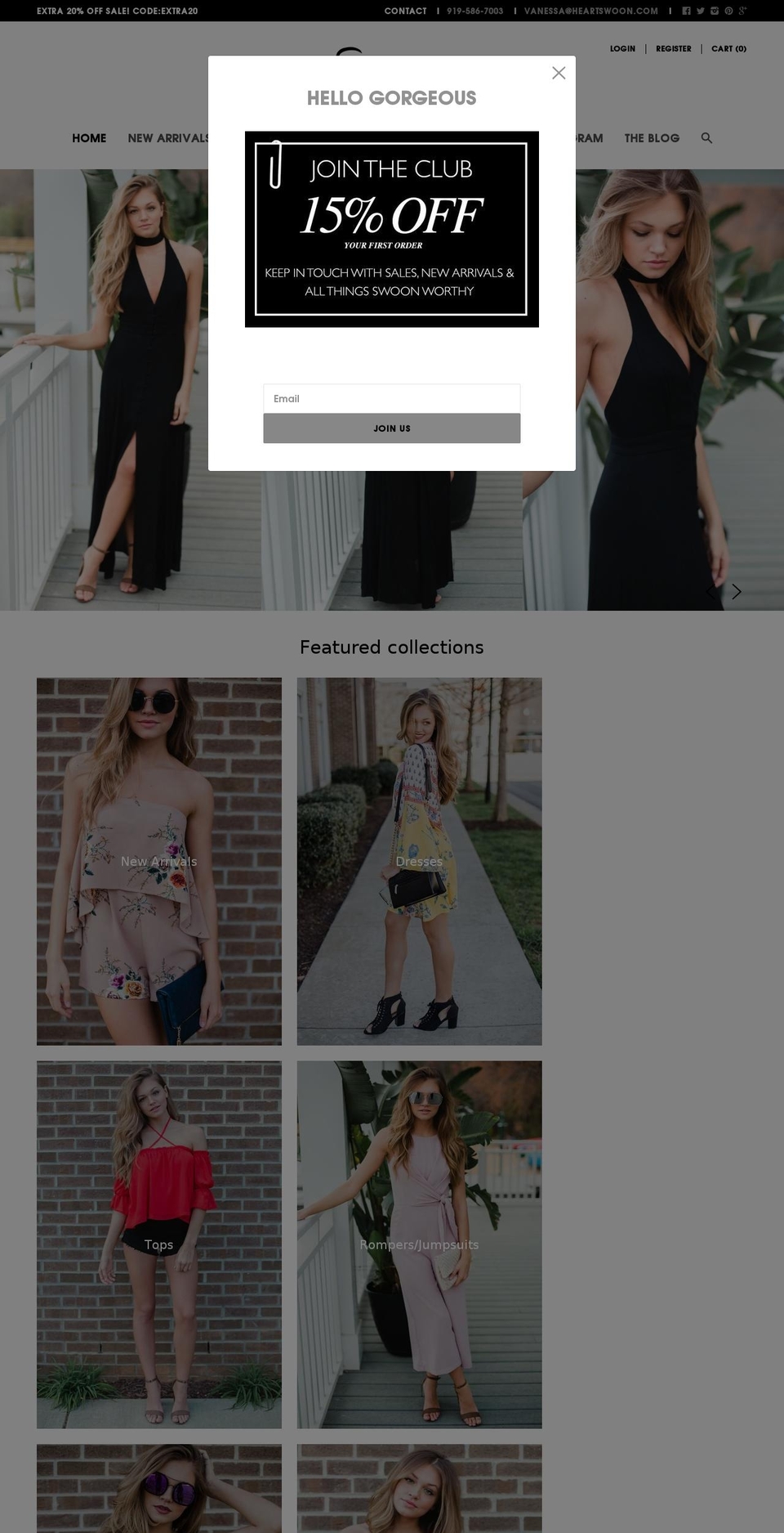 Envy Shopify theme site example heartswoon.com