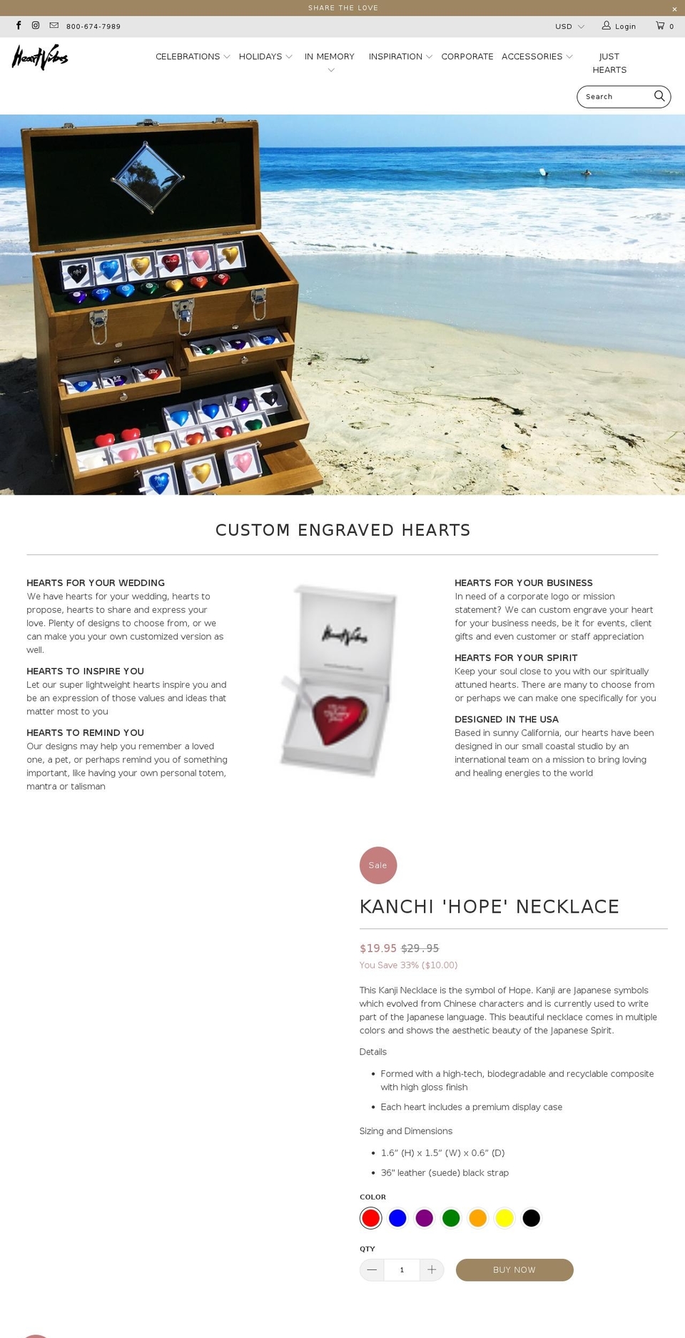 heartvibe.com shopify website screenshot