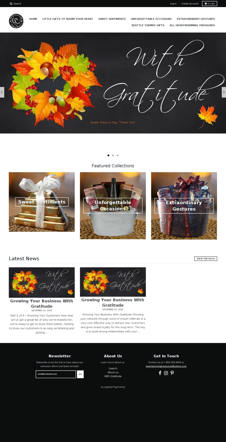 heartwarmingtreasures.com shopify website screenshot