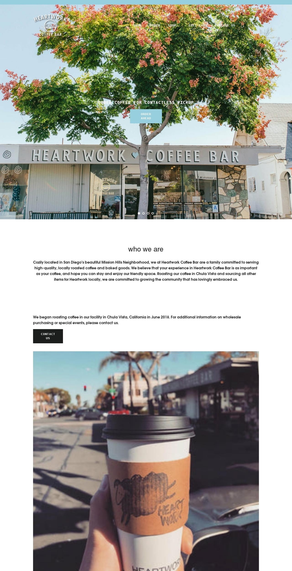 heartworkcoffeebar.com shopify website screenshot