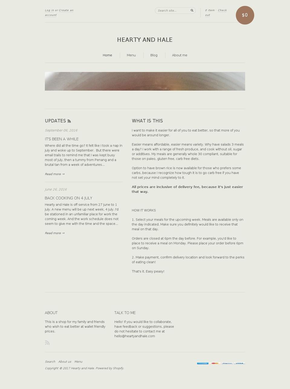 heartyandhale.com shopify website screenshot