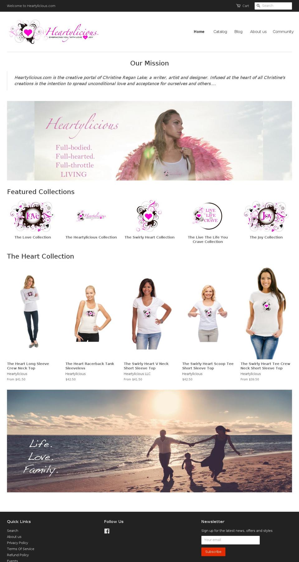 heartylicious.com shopify website screenshot