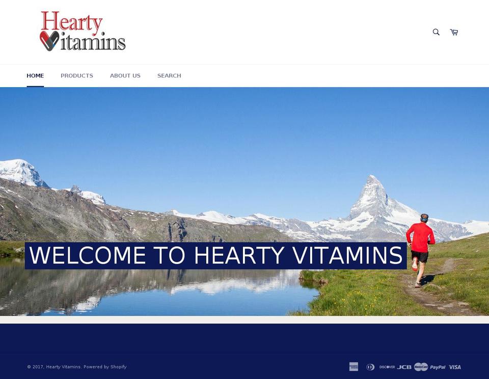 heartyvitamins.com shopify website screenshot