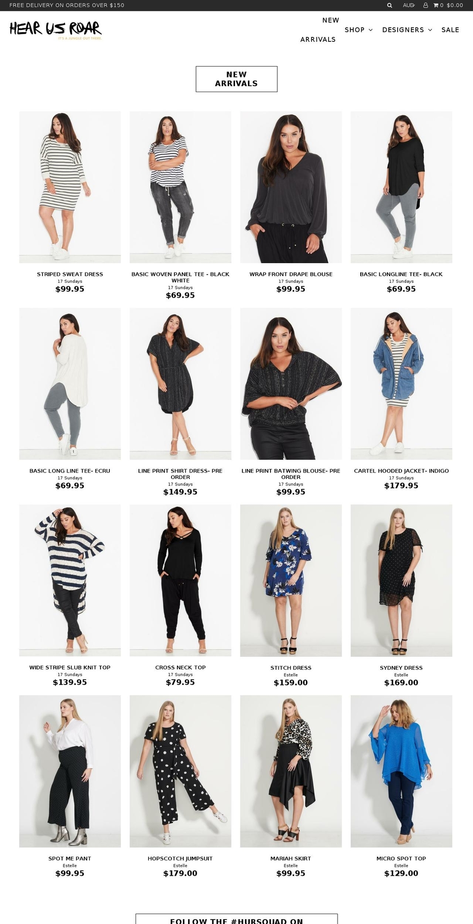 hearusroar.com.au shopify website screenshot