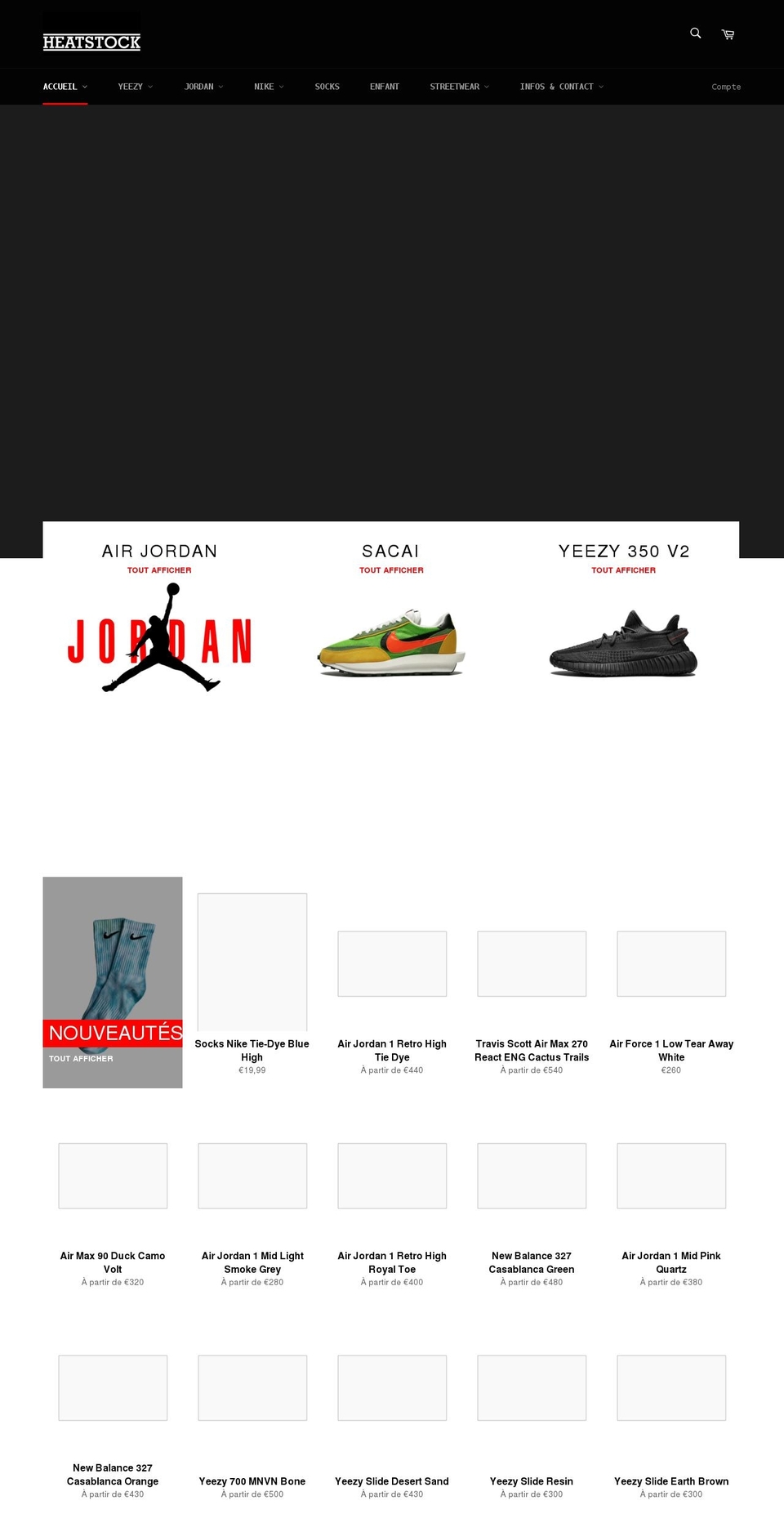 heat-stock.com shopify website screenshot