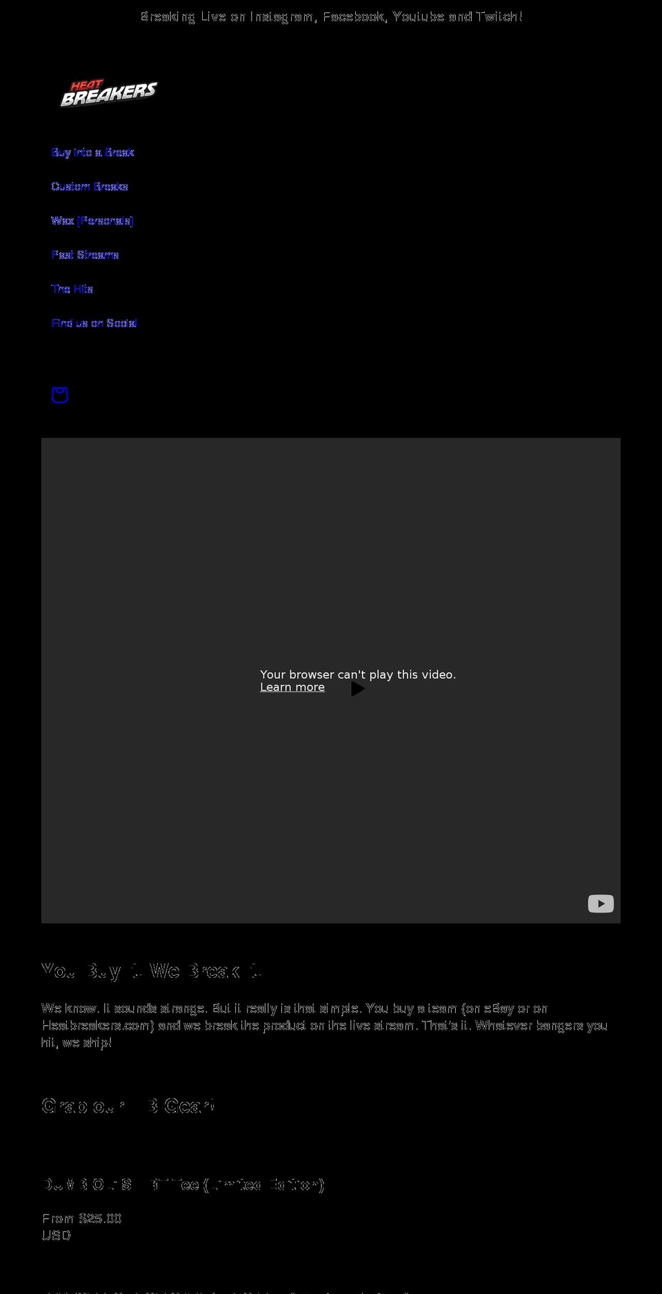 heatbreakers.com shopify website screenshot