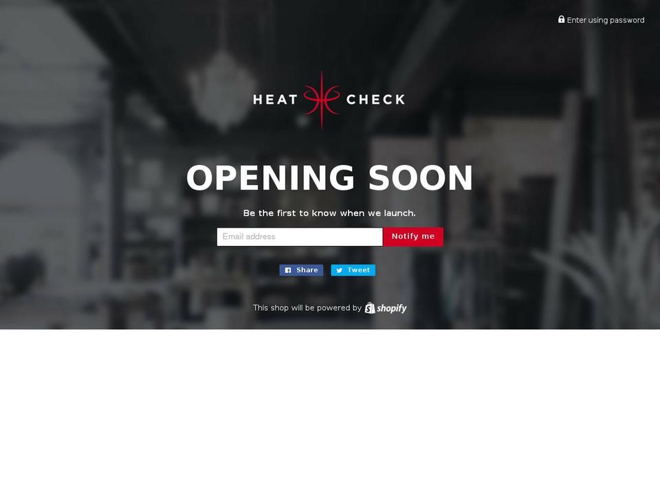 heatcheck.net shopify website screenshot