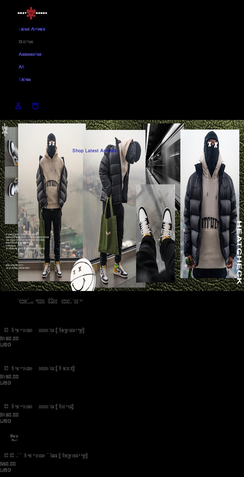 heatcheckshop.com — Shopify storefront screenshot