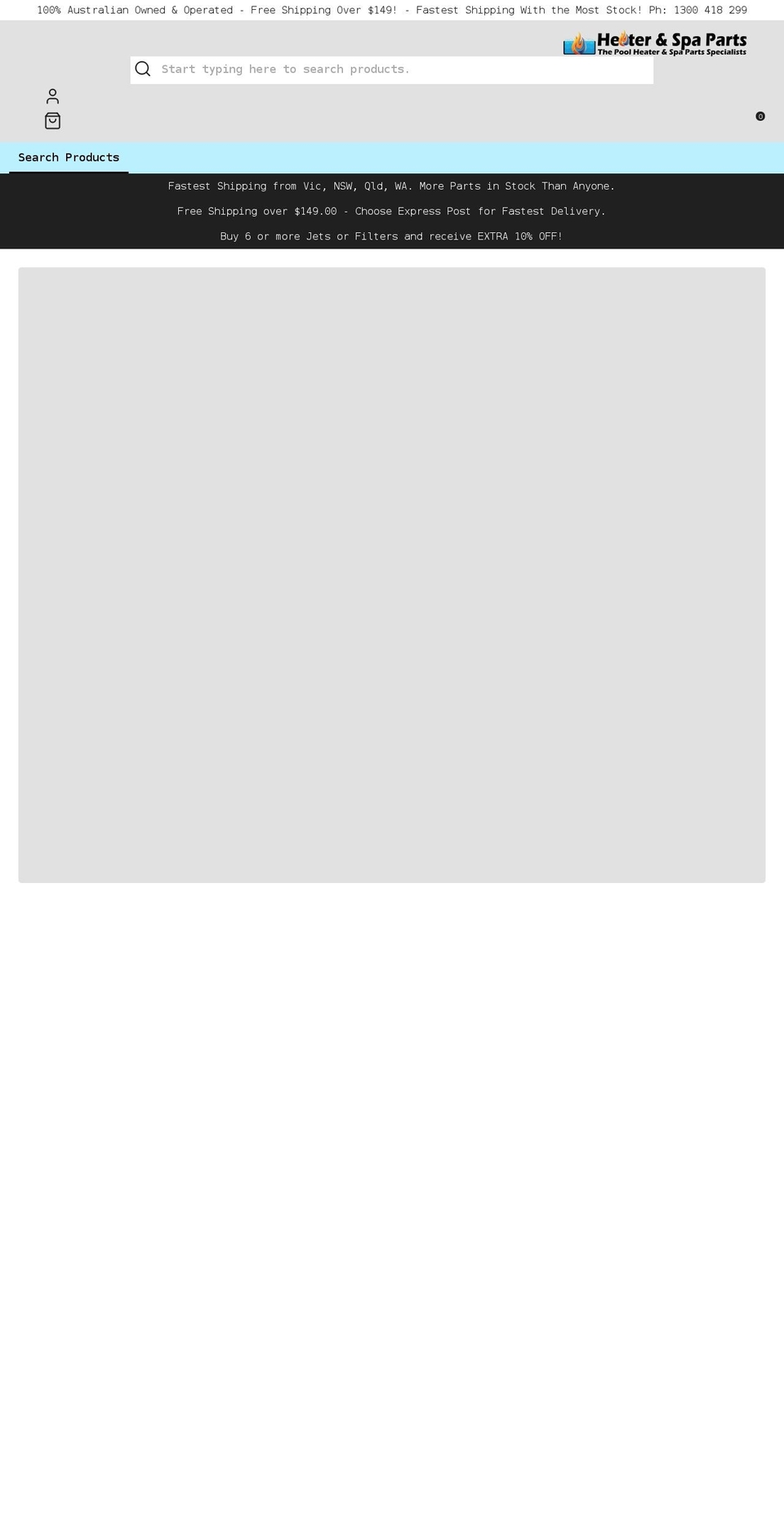 heaterparts.com.au shopify website screenshot