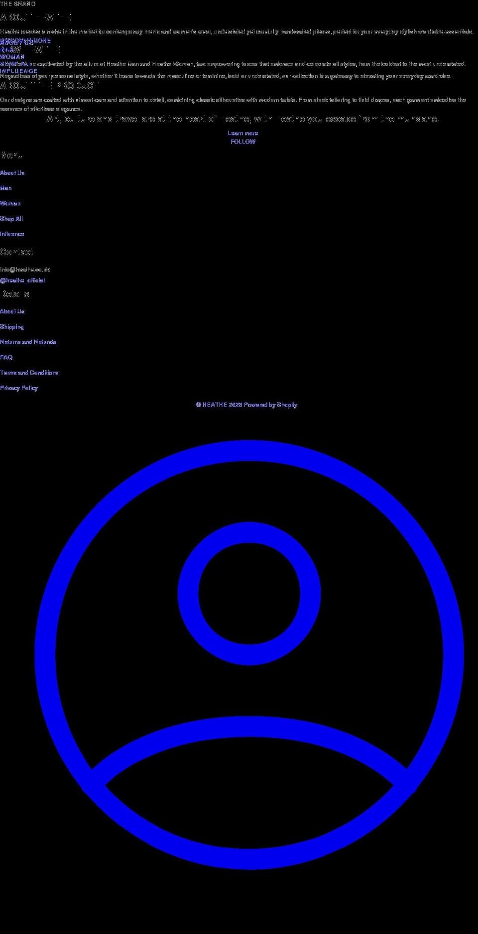 heathe.co.uk shopify website screenshot