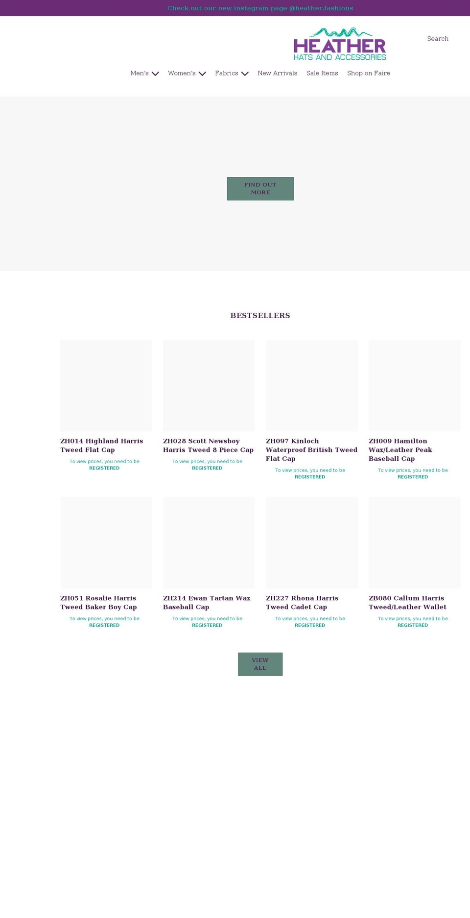 heather-fashions.com shopify website screenshot