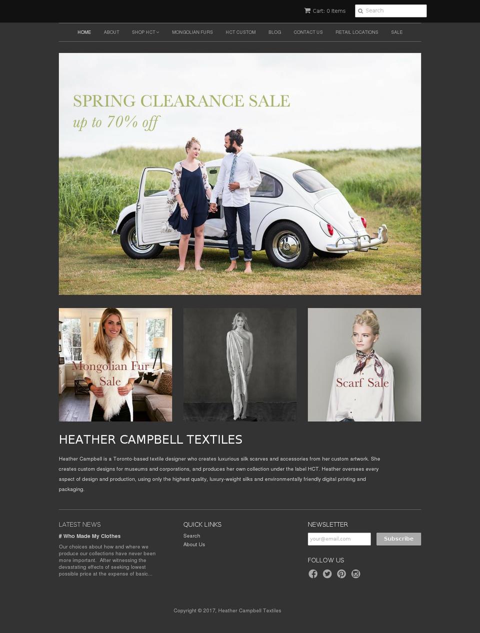 heathercampbelltextiles.com shopify website screenshot