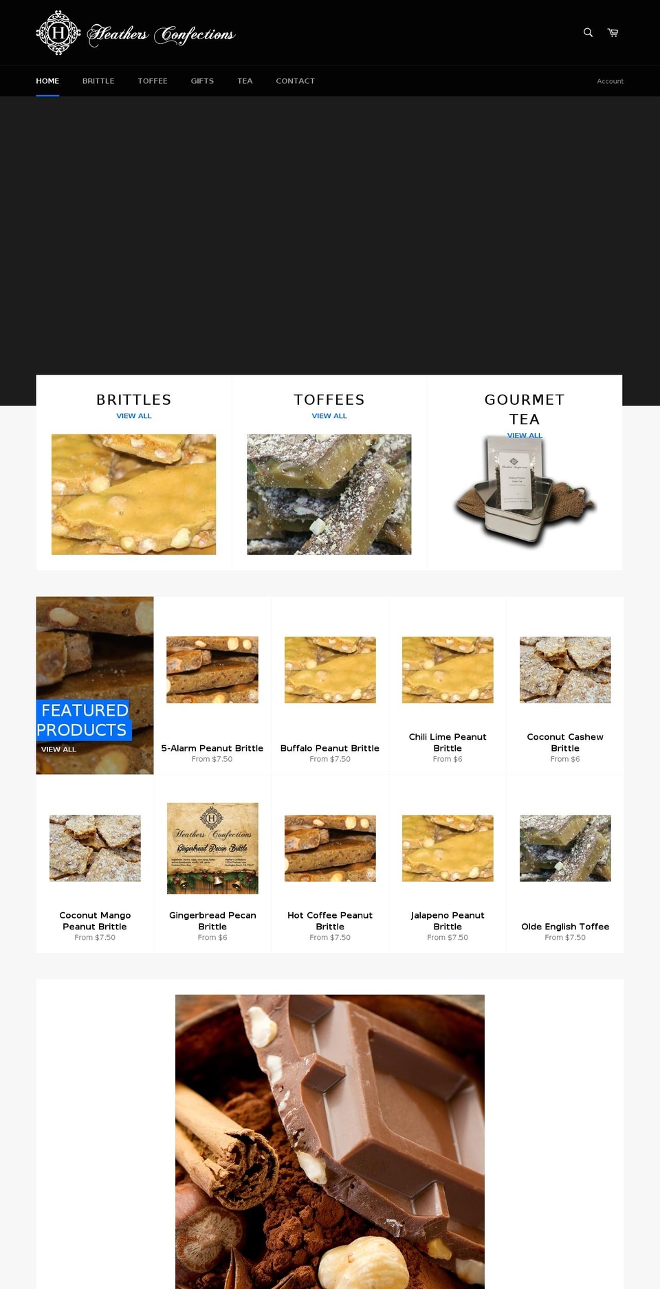 heatherconfections.com shopify website screenshot