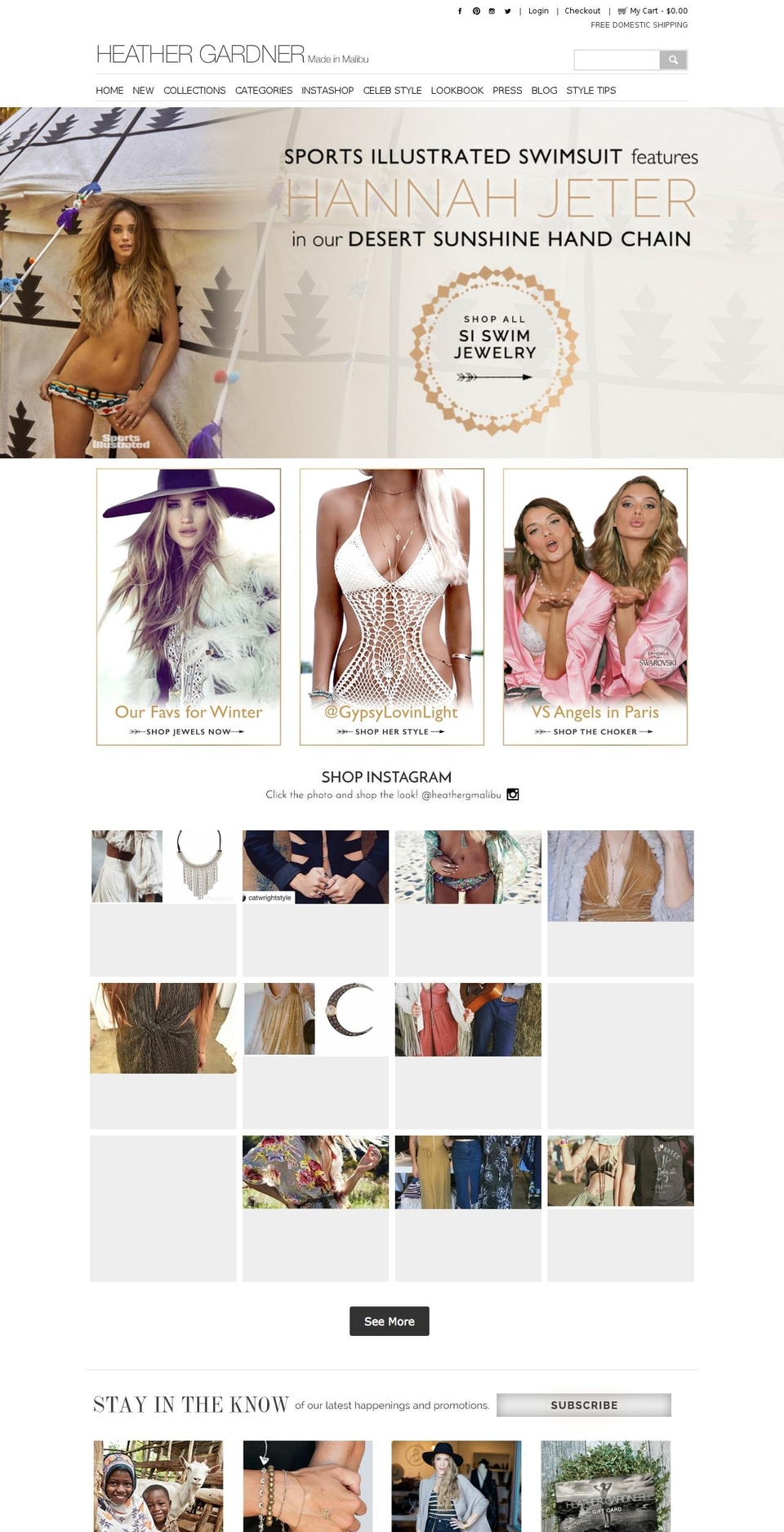 heathergardner.com shopify website screenshot