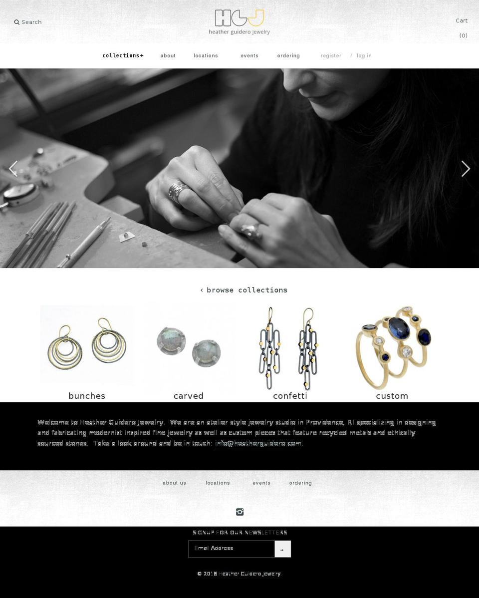 heatherguidero.com shopify website screenshot