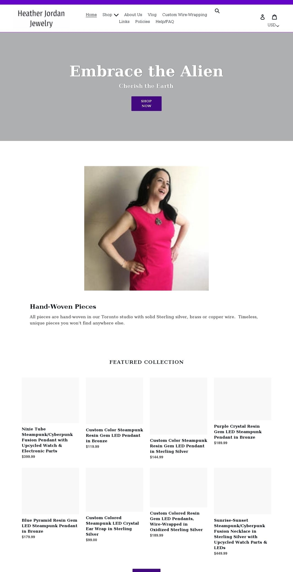 heatherjordanj.com shopify website screenshot